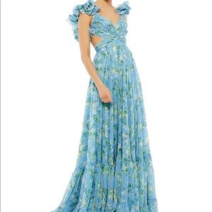 Mac Duggal Ruffled Floral Dress